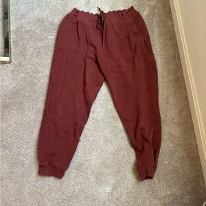 Lululemon Athletica Maroon Jogger Pants